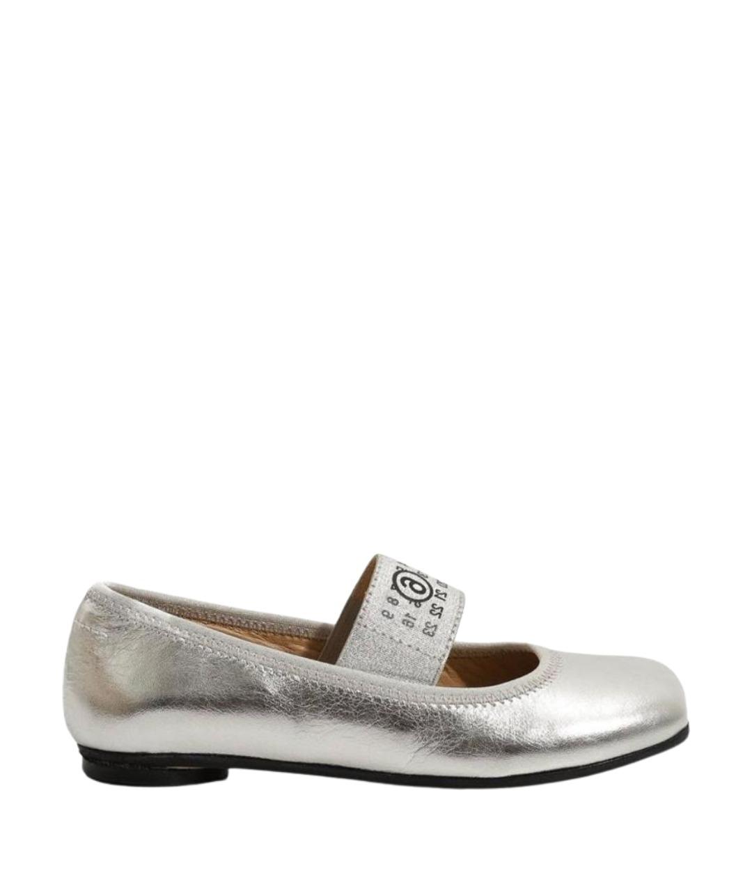 MM6 MAISON MARGIELA Серебряные кожаные туфли, фото 1