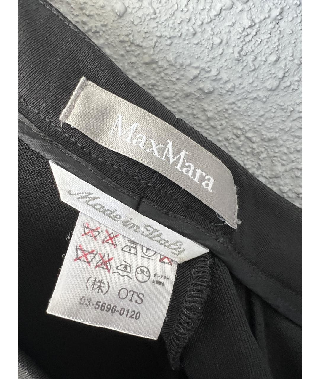 MAX MARA Черные прямые брюки, фото 3