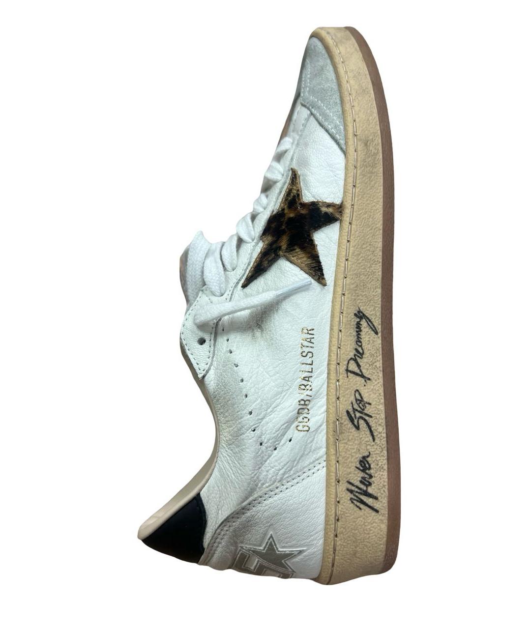 GOLDEN GOOSE Белые кожаные кеды, фото 6