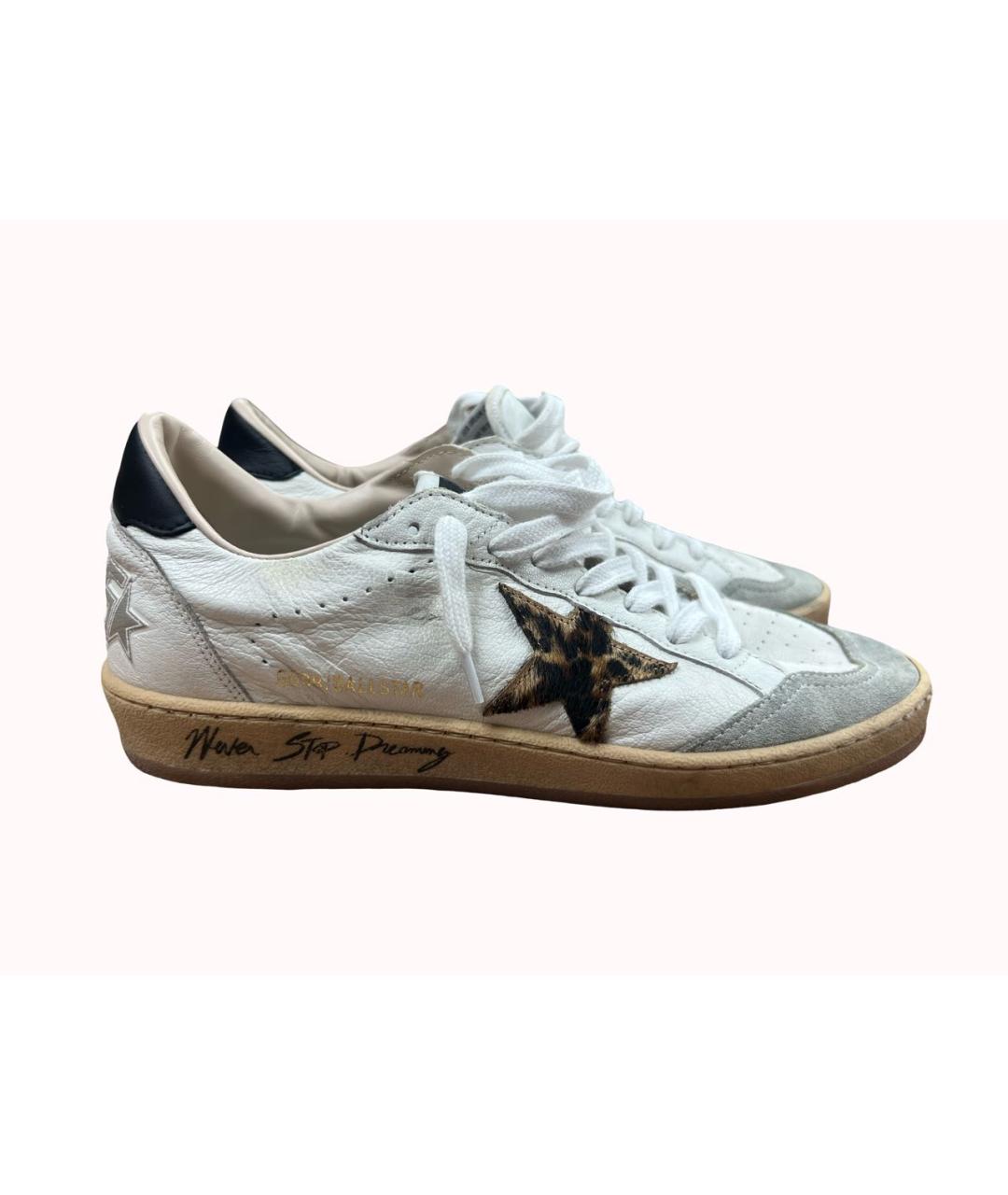 GOLDEN GOOSE Белые кожаные кеды, фото 7
