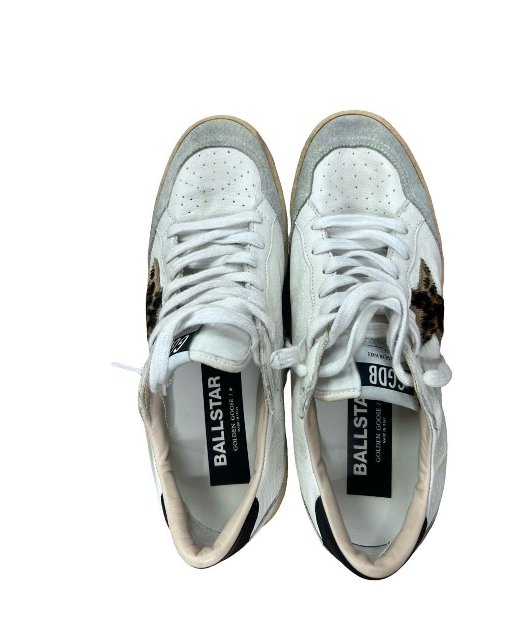 GOLDEN GOOSE Белые кожаные кеды, фото 3
