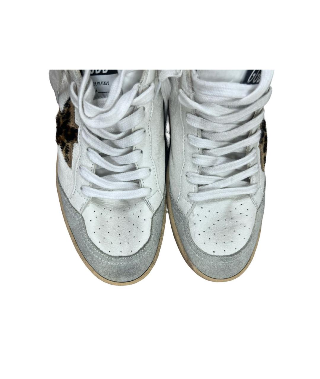 GOLDEN GOOSE Белые кожаные кеды, фото 2