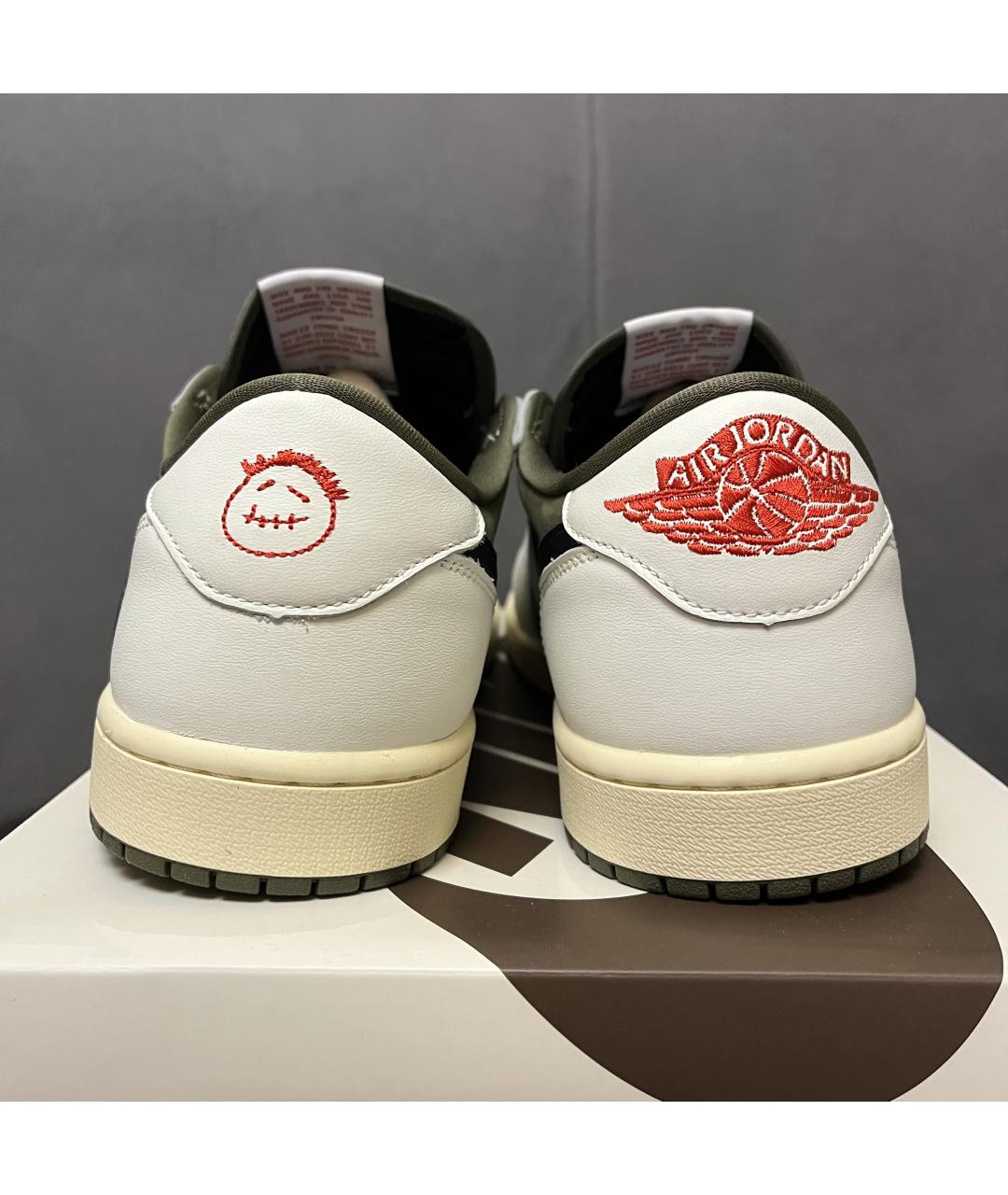 CACTUS JACK BY TRAVIS SCOTT Хаки кожаные низкие кроссовки / кеды, фото 8