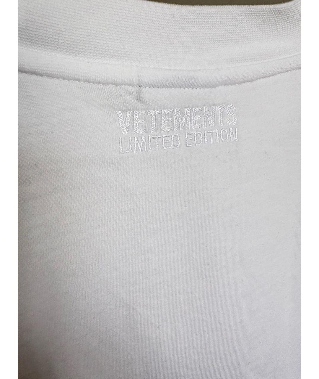 VETEMENTS Белая хлопковая футболка, фото 2