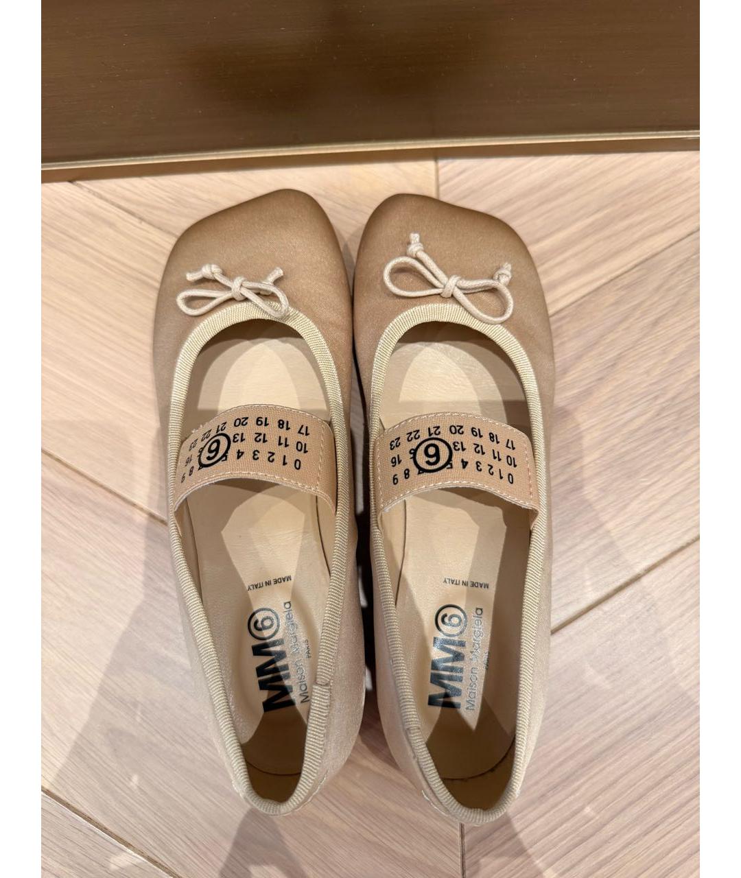 MM6 MAISON MARGIELA Золотые туфли, фото 3