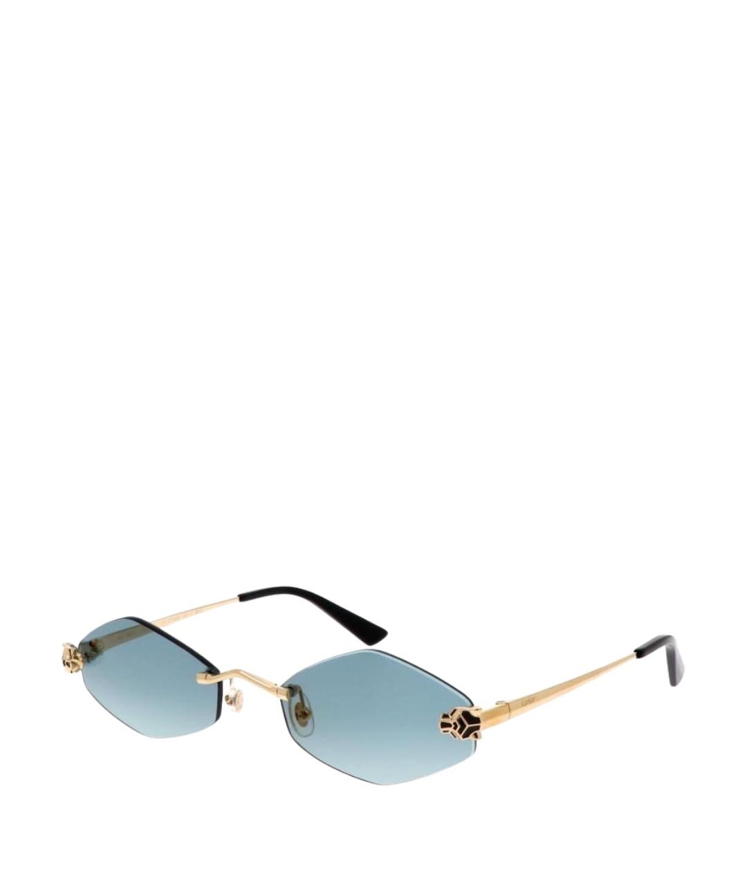 CARTIER Золотые металлические солнцезащитные очки, фото 1