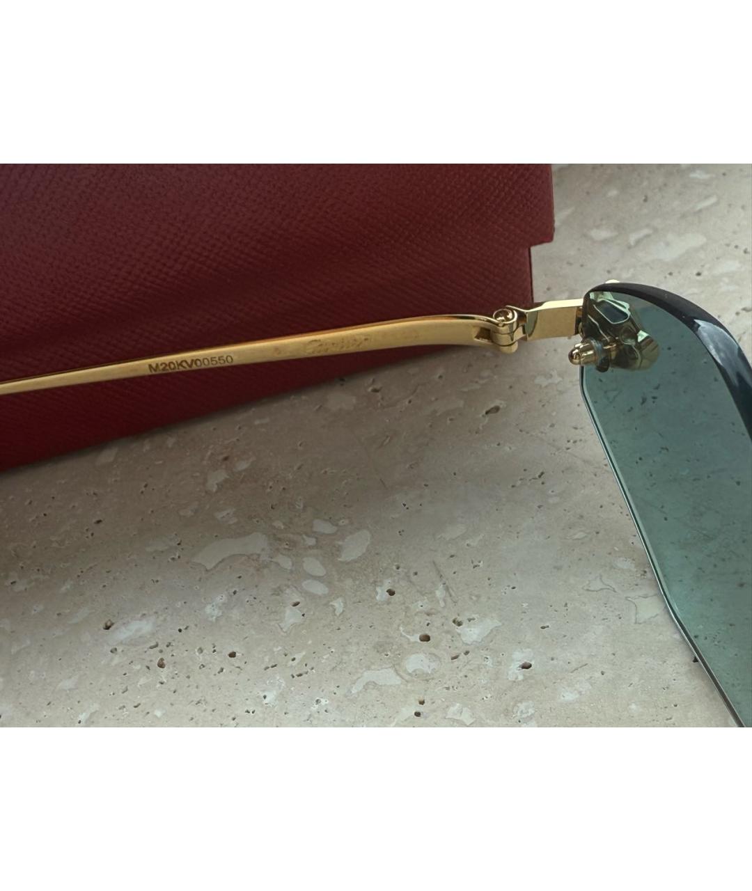 CARTIER Золотые металлические солнцезащитные очки, фото 5