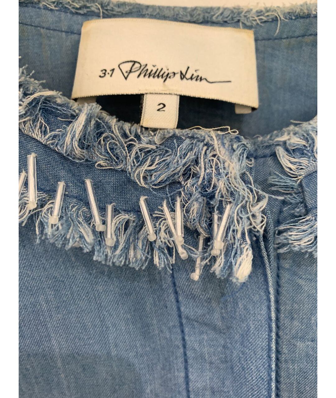 3.1 PHILLIP LIM Голубое повседневное платье, фото 4