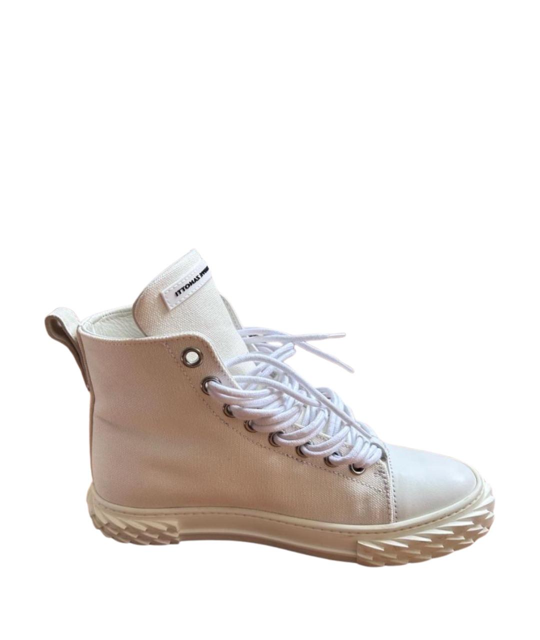 GIUSEPPE ZANOTTI DESIGN Белые кожаные кеды, фото 1