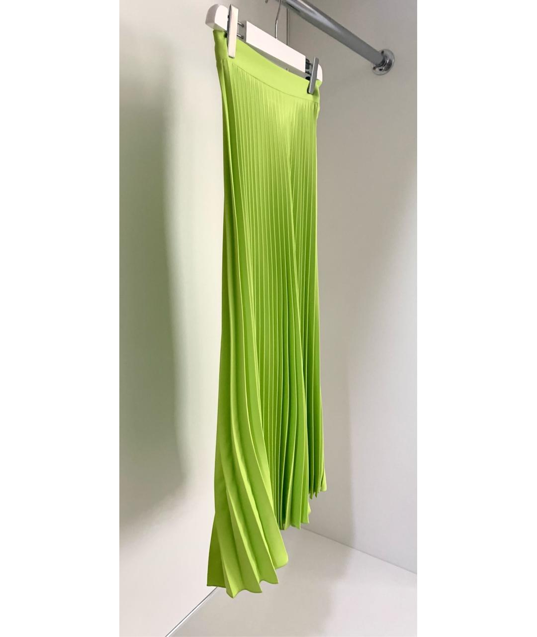 MM6 MAISON MARGIELA Зеленая полиэстеровая юбка макси, фото 6