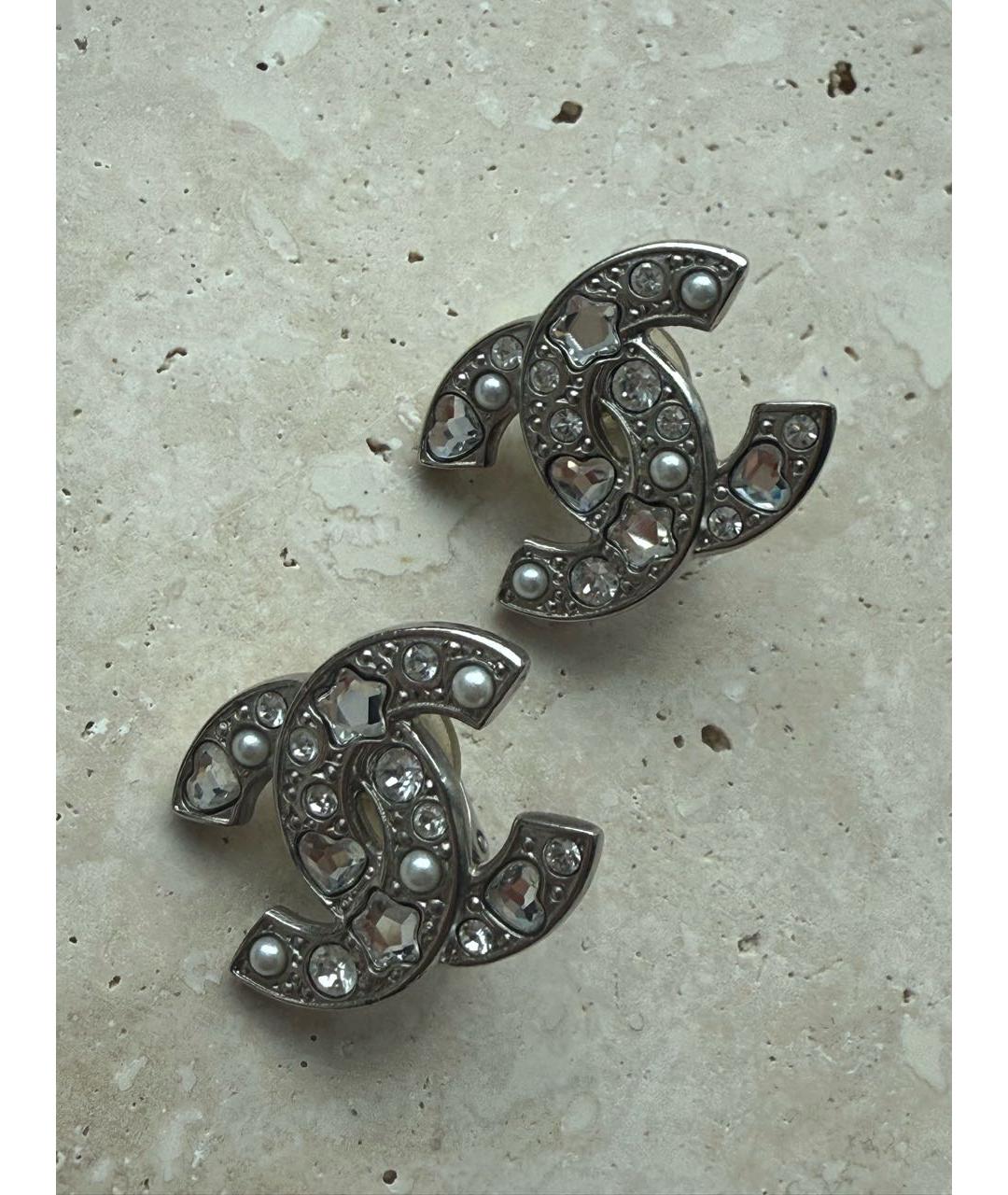 CHANEL Серебряные металлические серьги, фото 5