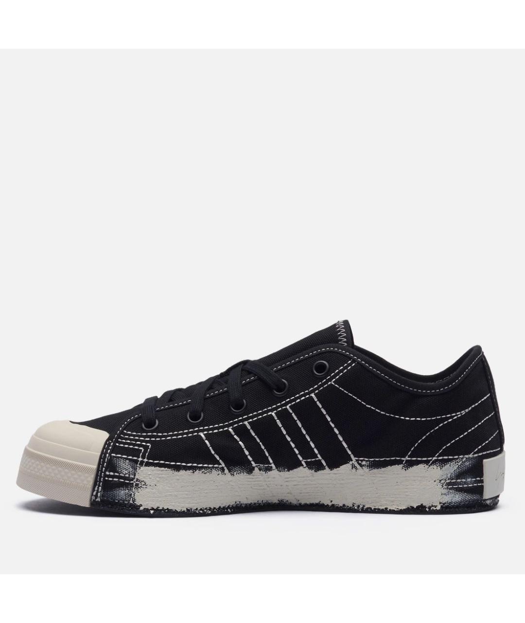 Y-3 Черные низкие кроссовки / кеды, фото 3