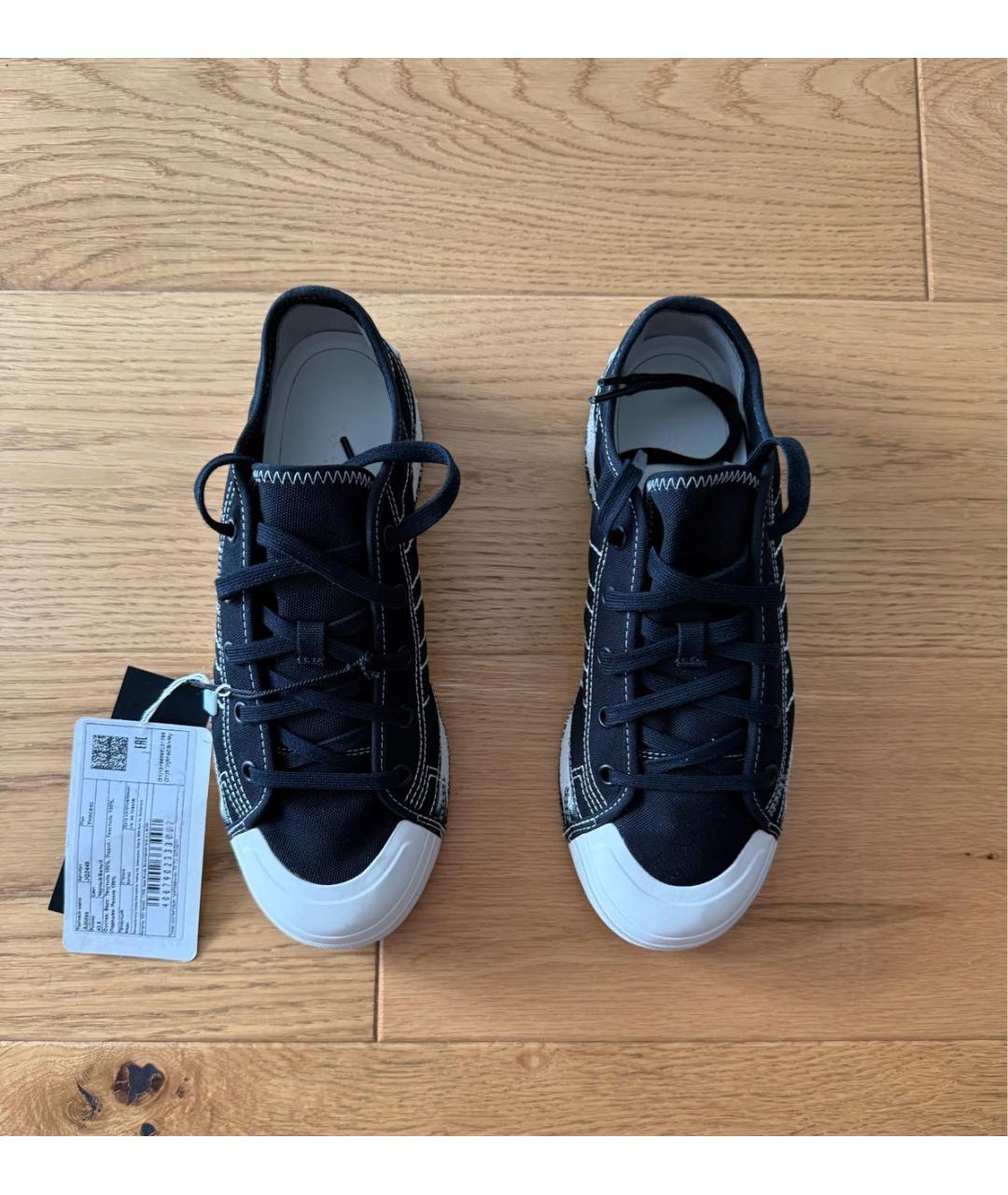 Y-3 Черные низкие кроссовки / кеды, фото 4