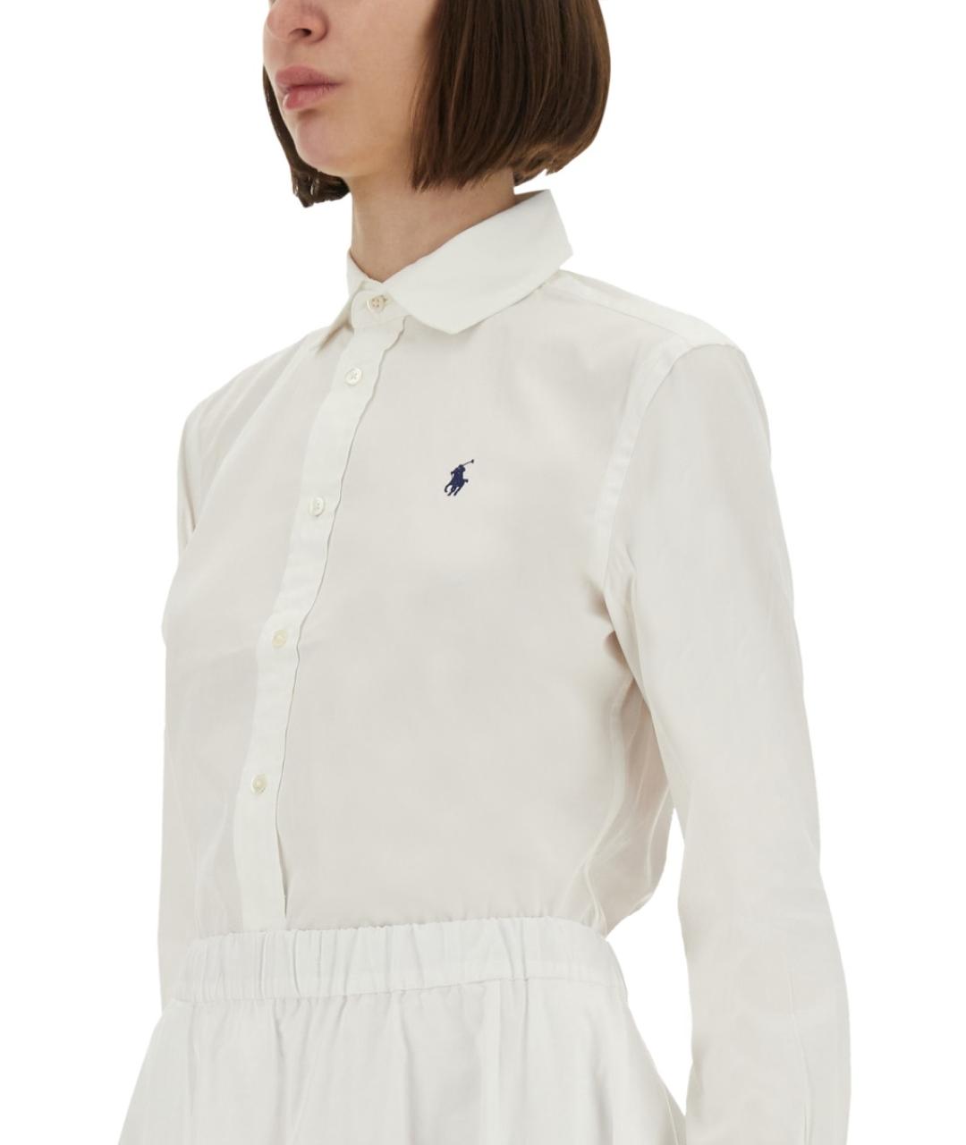 POLO RALPH LAUREN Белая хлопковая рубашка, фото 4