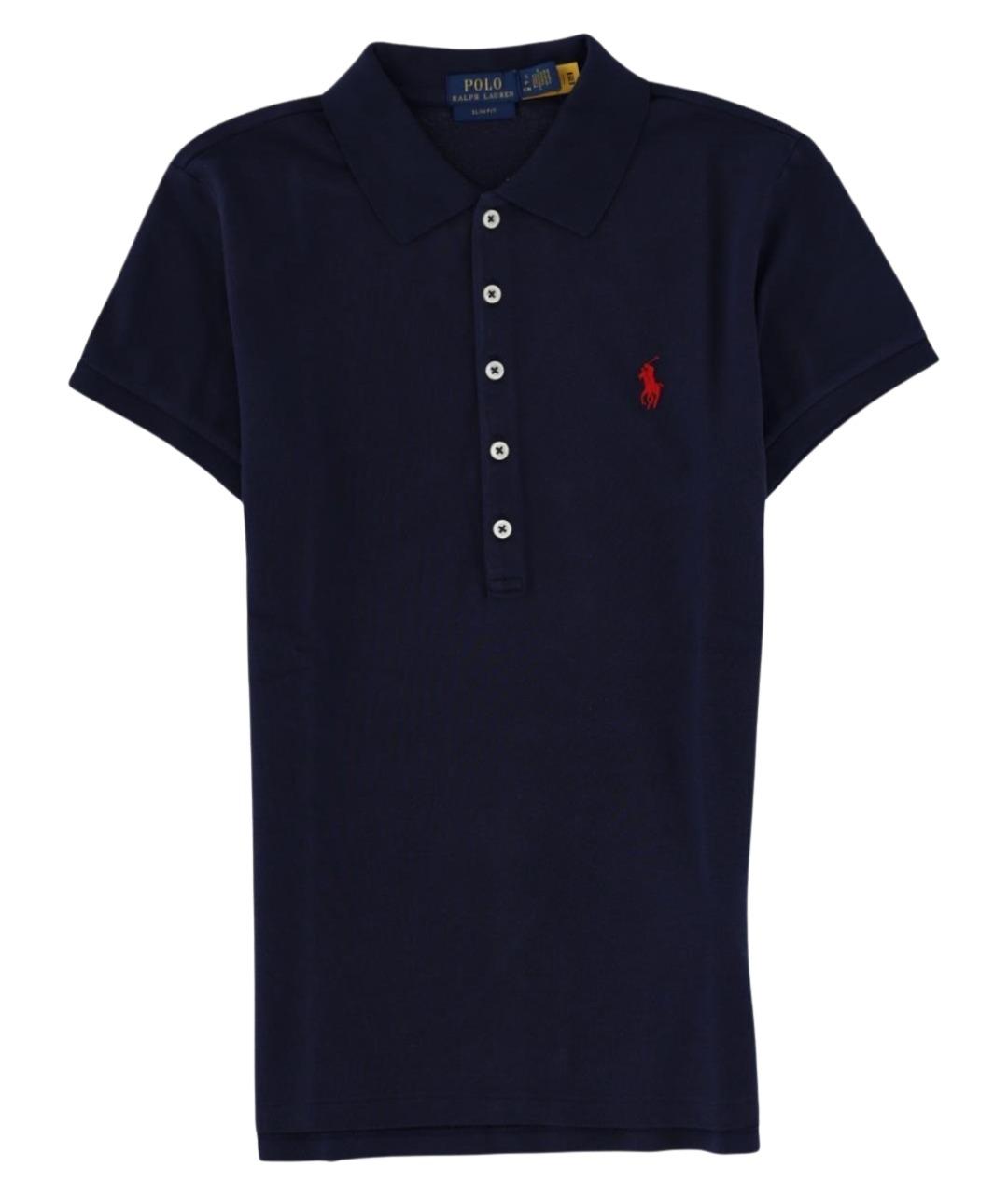 POLO RALPH LAUREN Темно-синяя хлопковая футболка, фото 1
