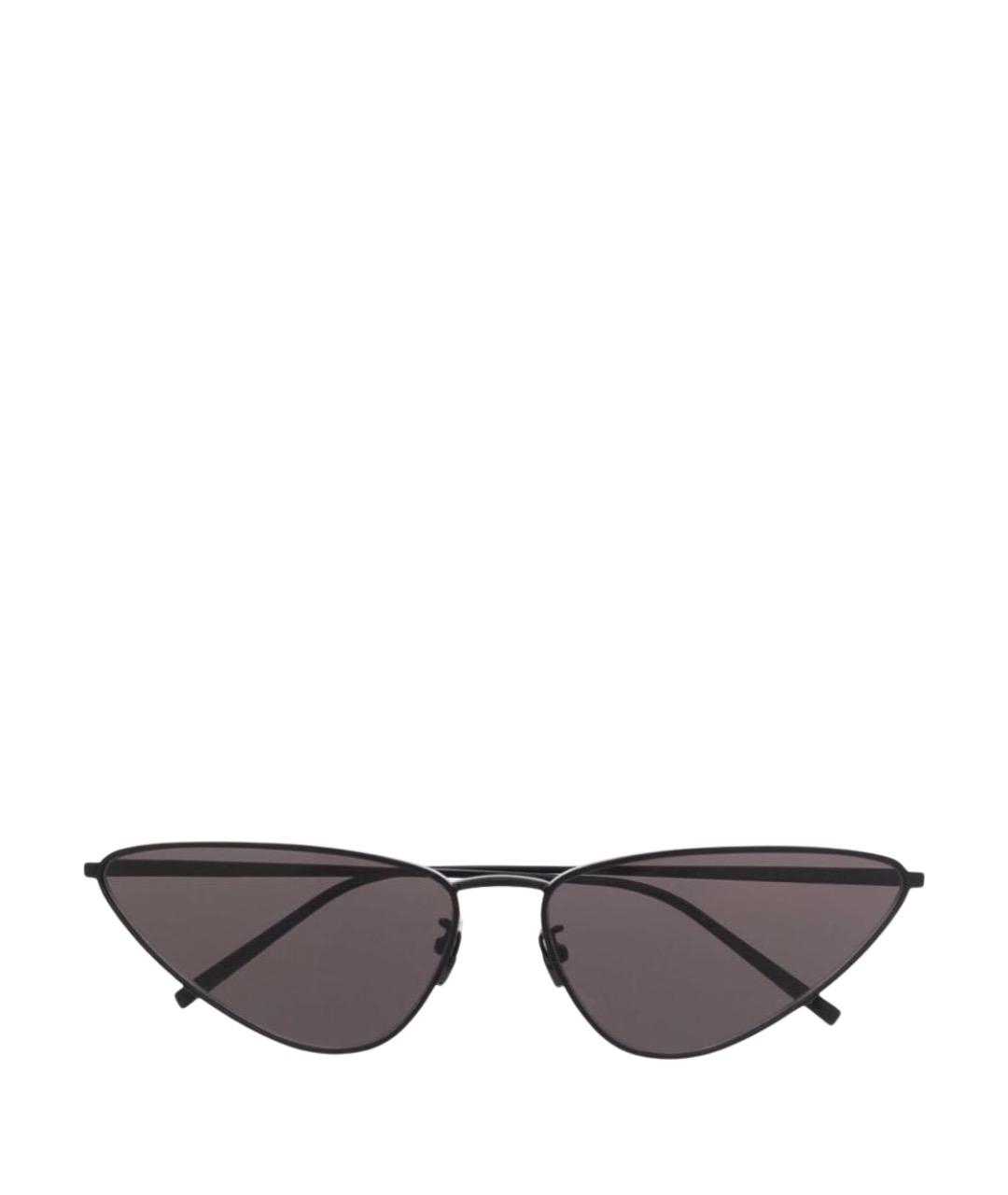 SAINT LAURENT Черные металлические солнцезащитные очки, фото 1