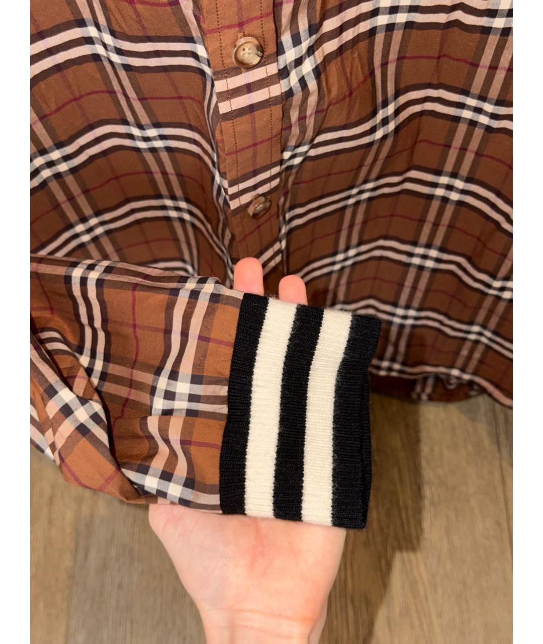 BURBERRY Коричневая хлопковая куртка, фото 4