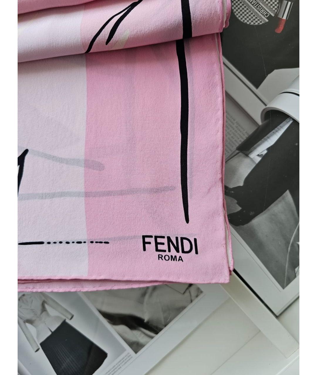 FENDI Розовый платок, фото 3