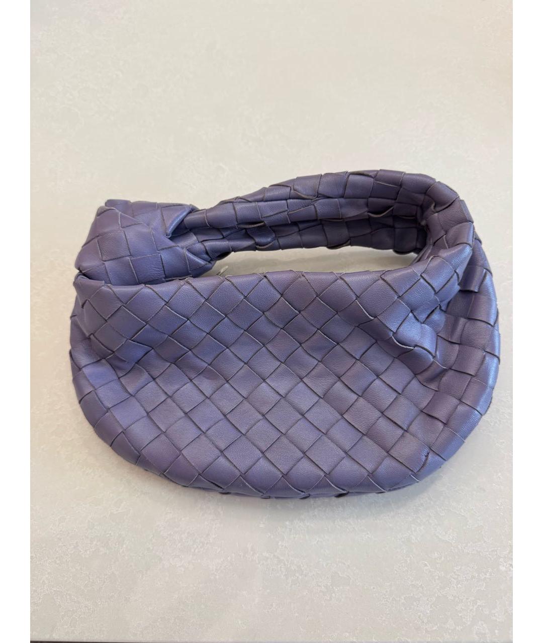 BOTTEGA VENETA Фиолетовая кожаная сумка с короткими ручками, фото 3