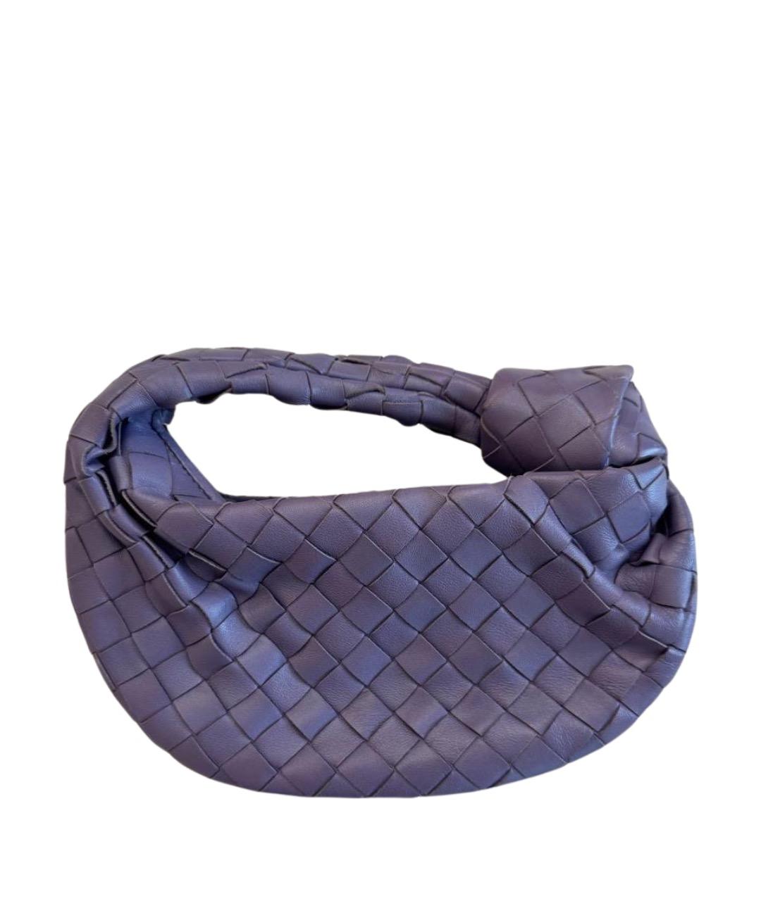 BOTTEGA VENETA Фиолетовая кожаная сумка с короткими ручками, фото 1