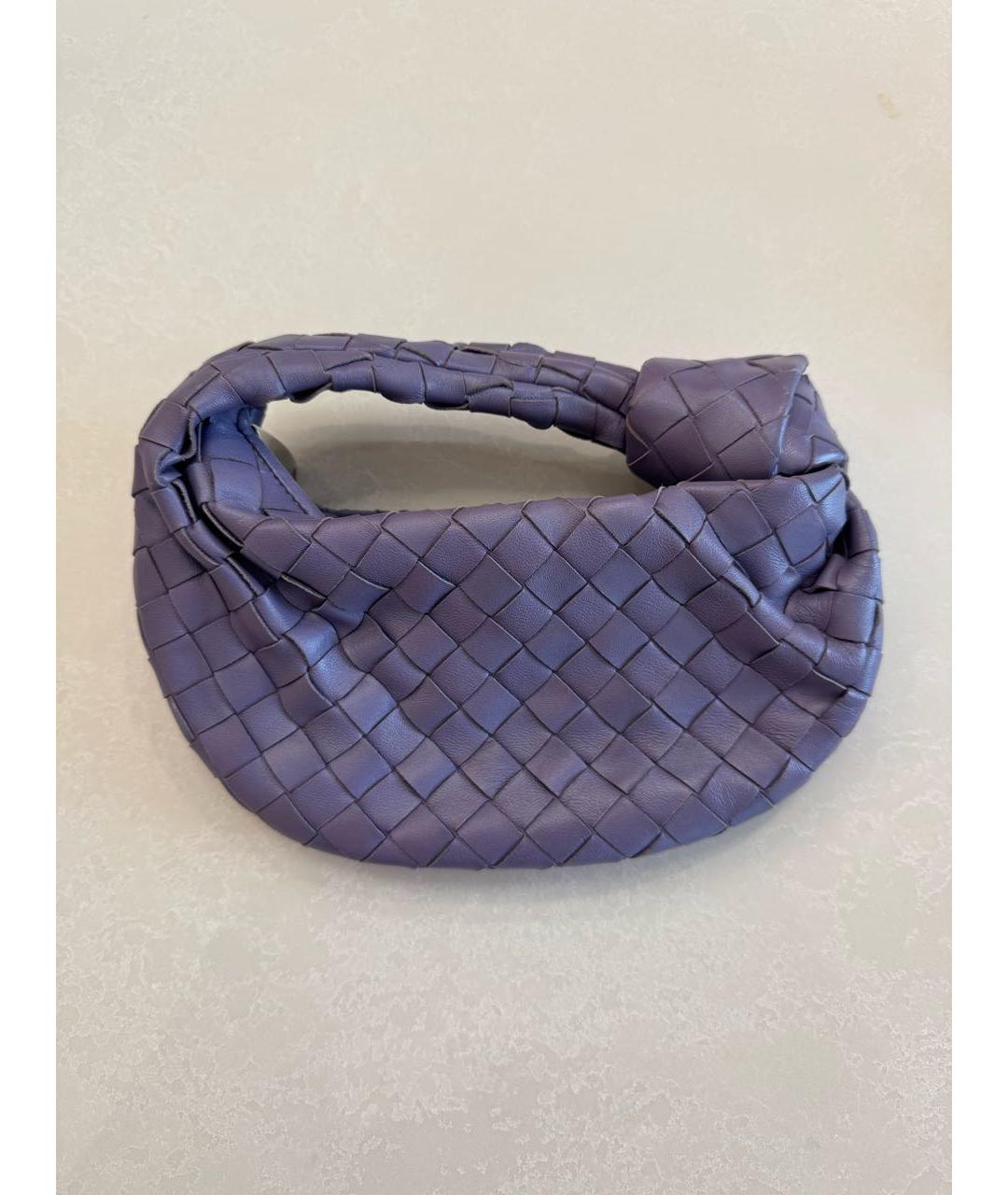 BOTTEGA VENETA Фиолетовая кожаная сумка с короткими ручками, фото 6