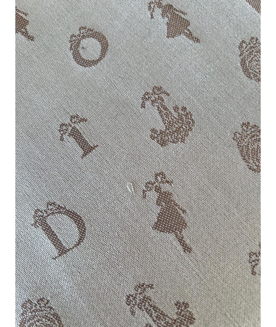CHRISTIAN DIOR Бежевый платок, фото 5