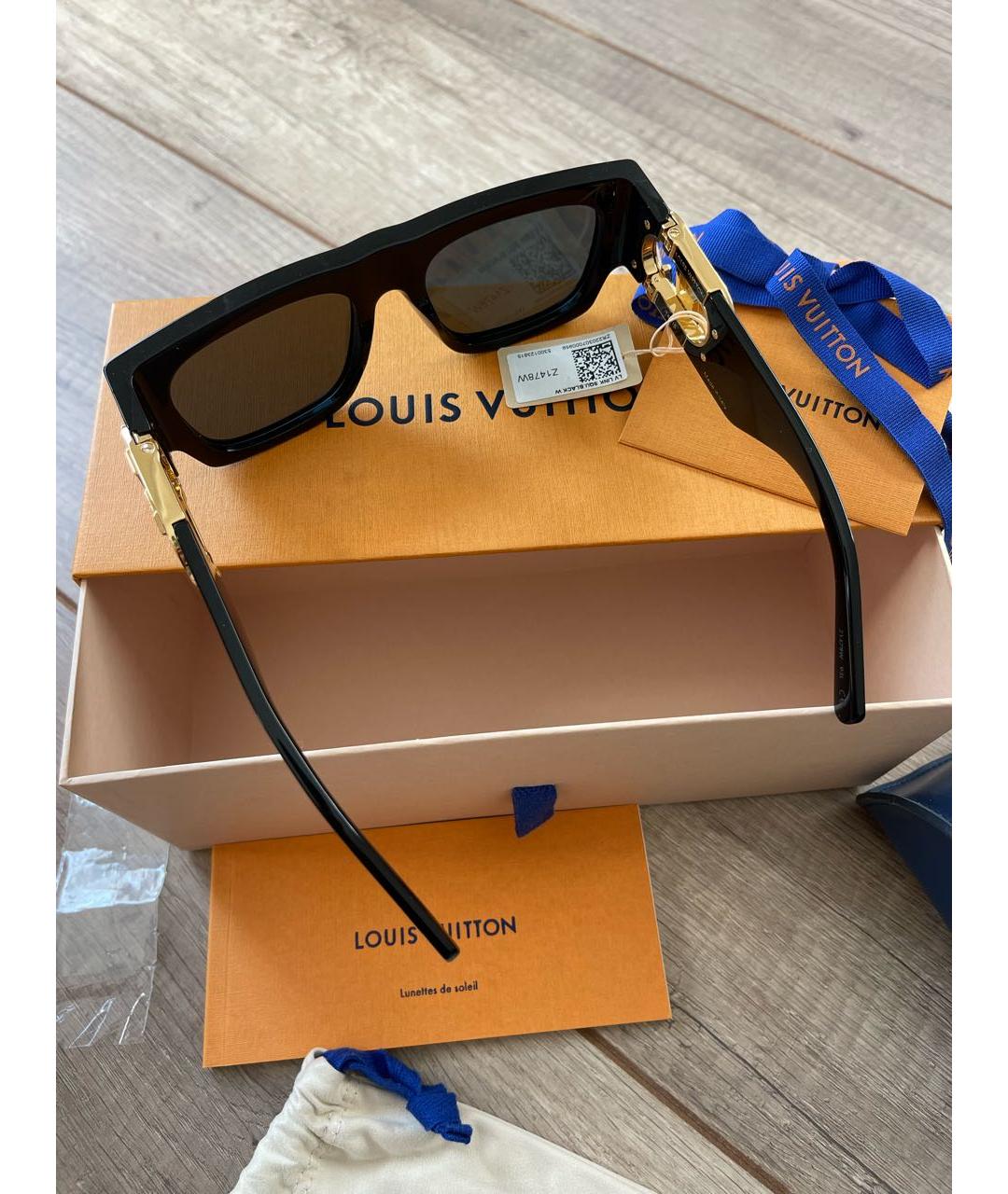 LOUIS VUITTON Черные пластиковые солнцезащитные очки, фото 5