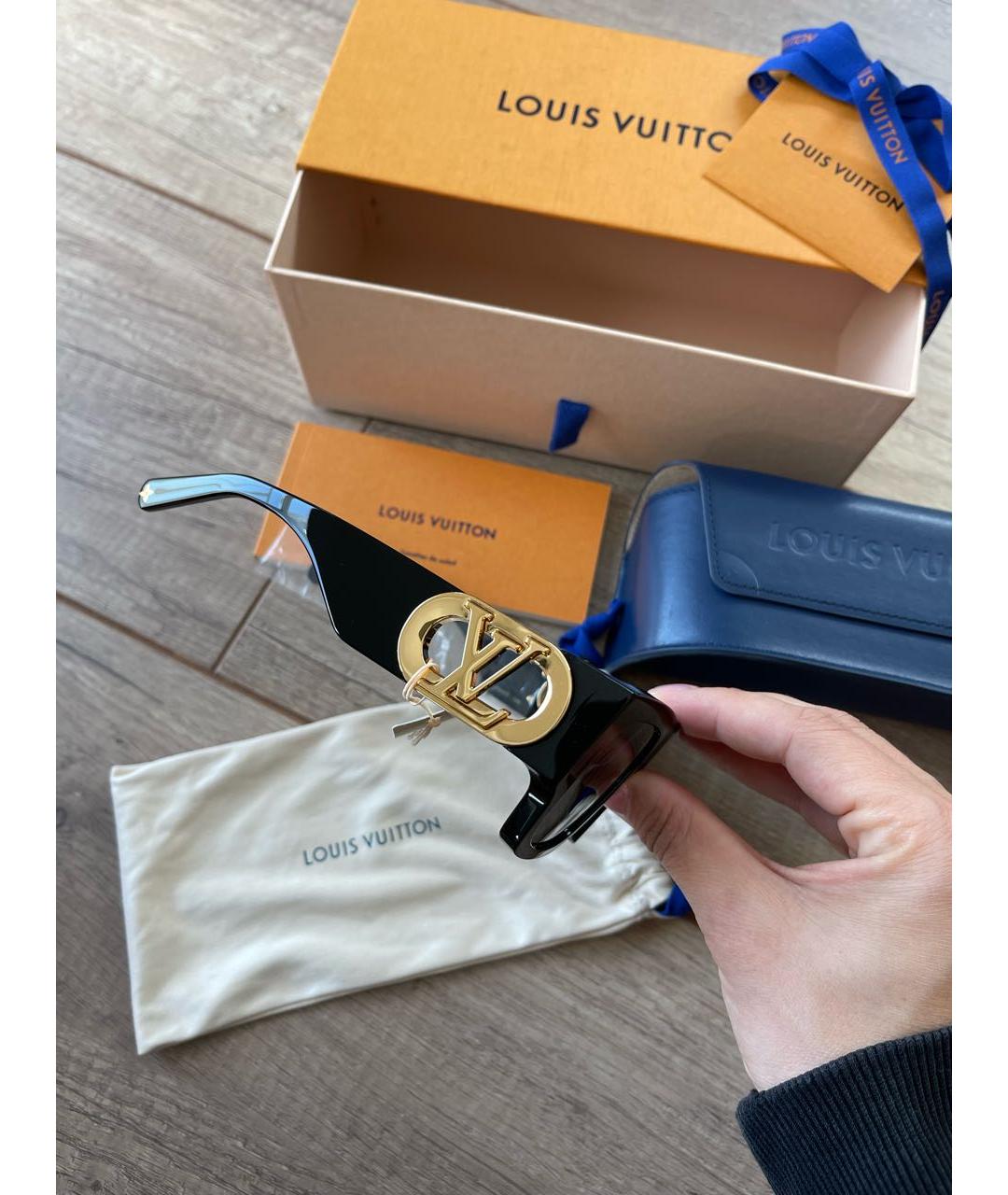 LOUIS VUITTON Черные пластиковые солнцезащитные очки, фото 2