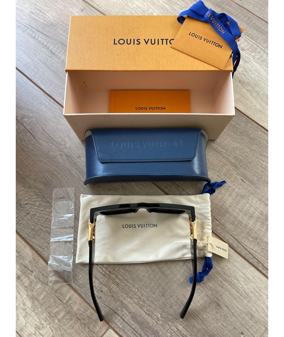 LOUIS VUITTON Черные пластиковые солнцезащитные очки, фото 6