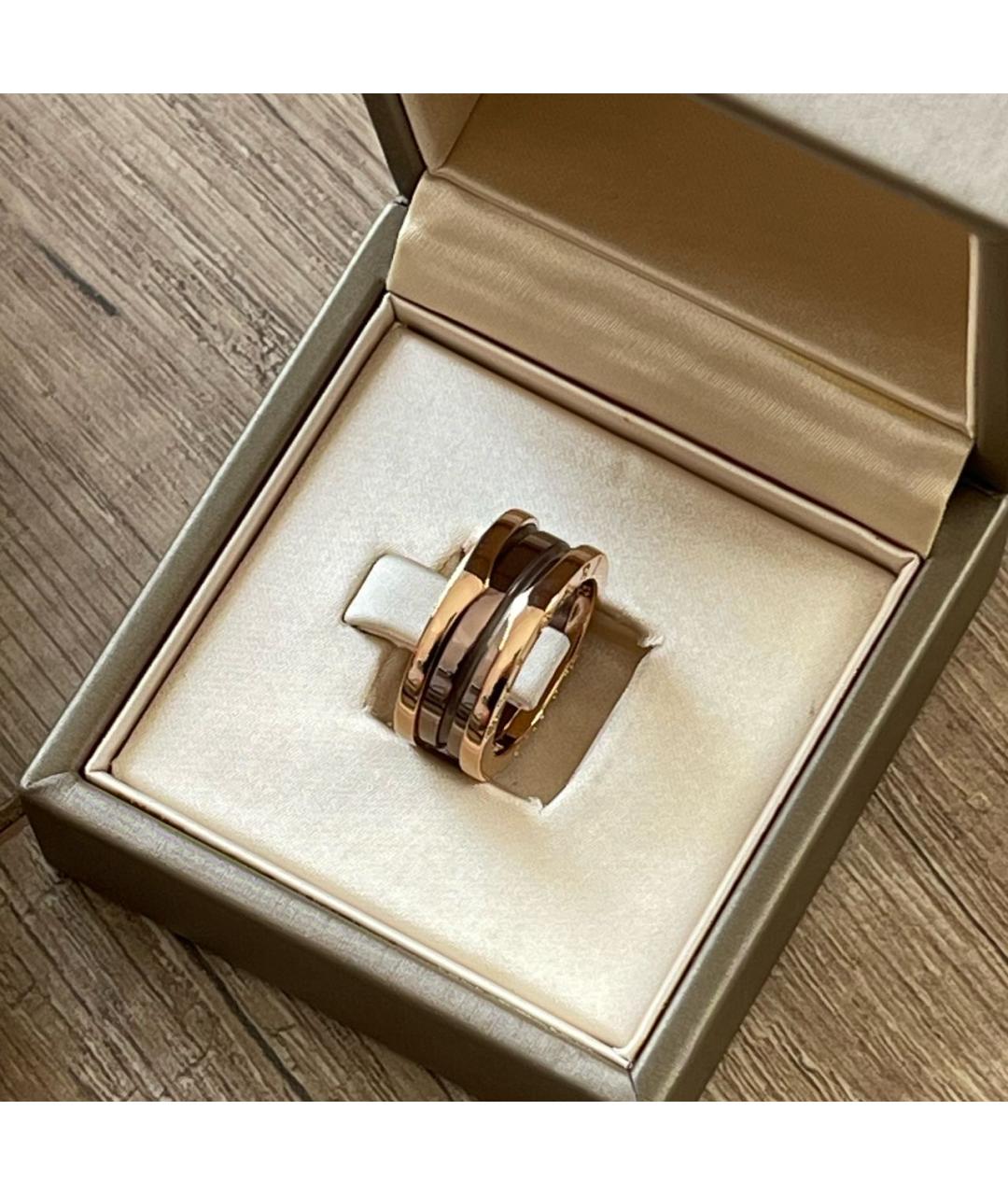BVLGARI Коричневое кольцо из розового золота, фото 5