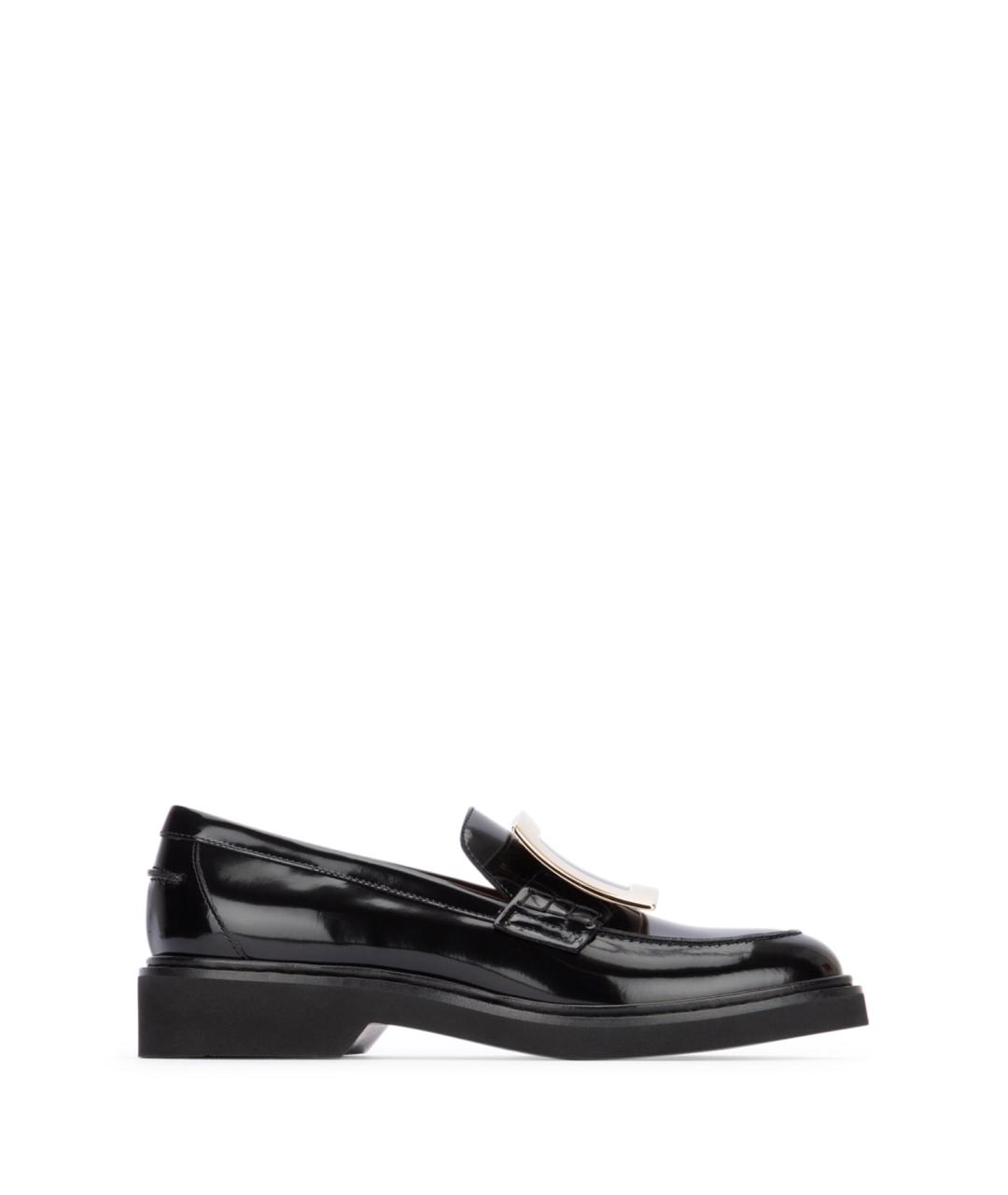 ROGER VIVIER Черные кожаные лоферы, фото 1