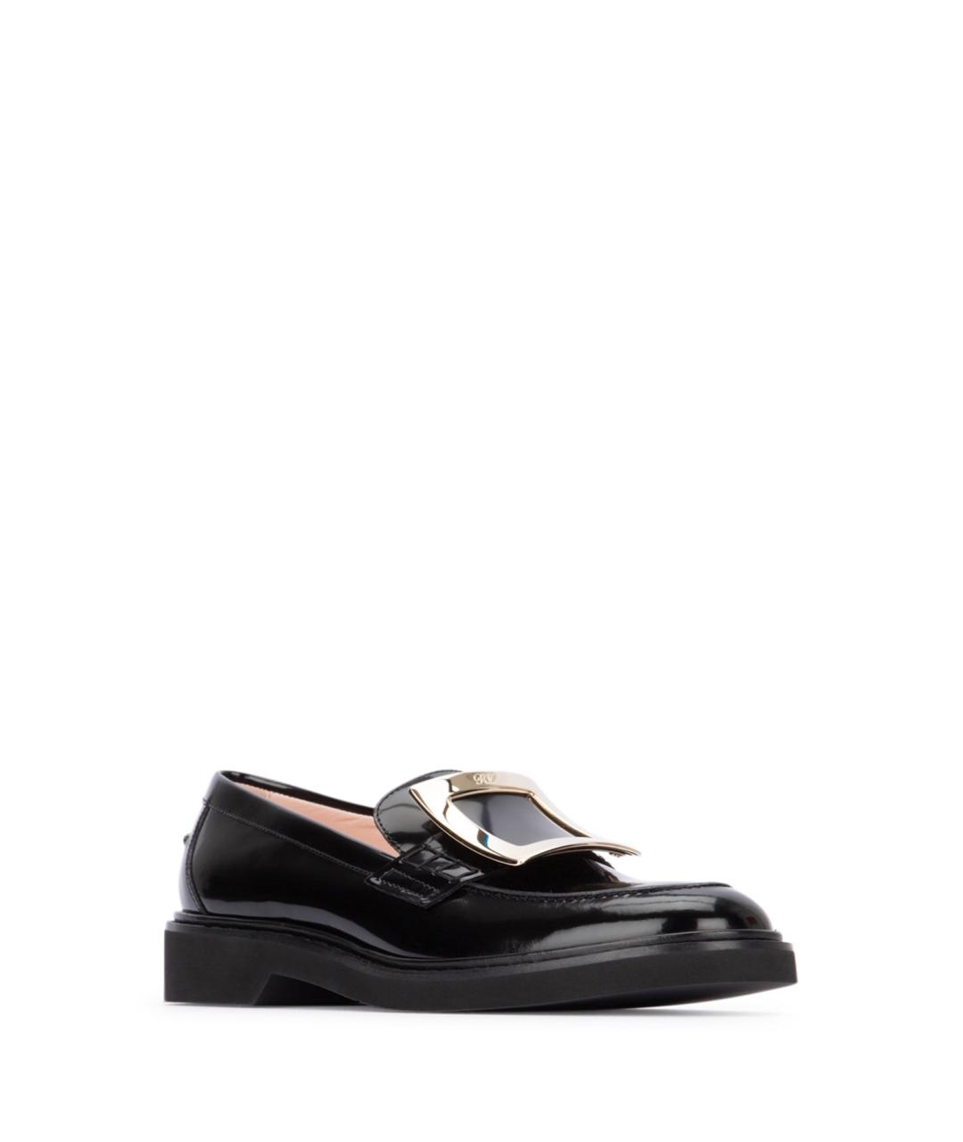 ROGER VIVIER Черные кожаные лоферы, фото 2