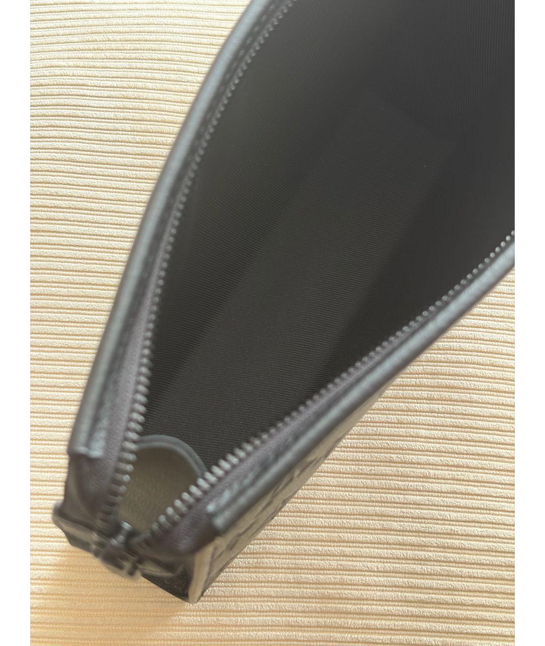 LOUIS VUITTON Черная кожаная сумка на плечо, фото 4