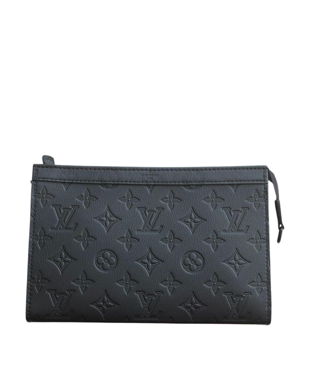 LOUIS VUITTON Черная кожаная сумка на плечо, фото 1