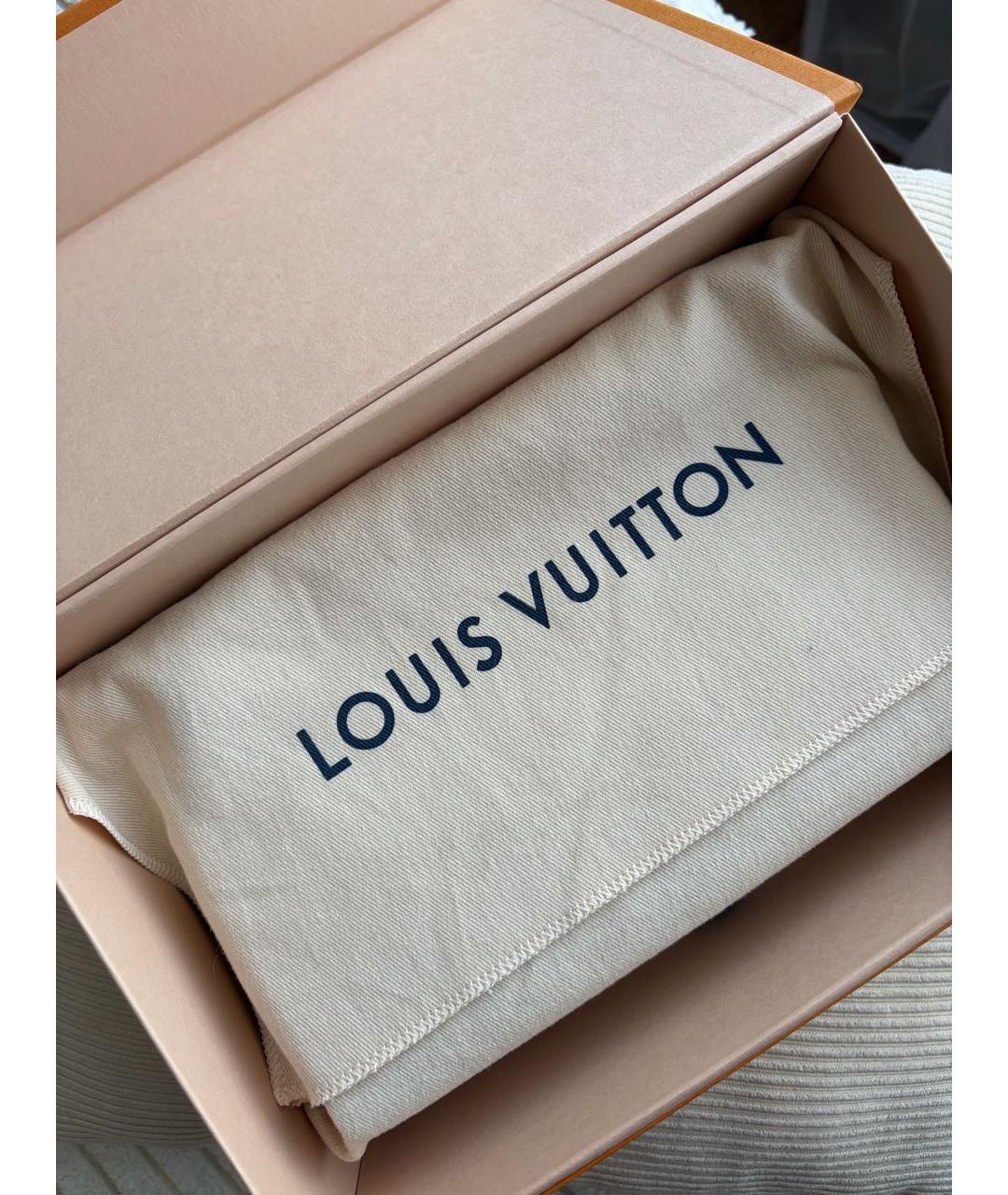 LOUIS VUITTON Черная кожаная сумка на плечо, фото 8