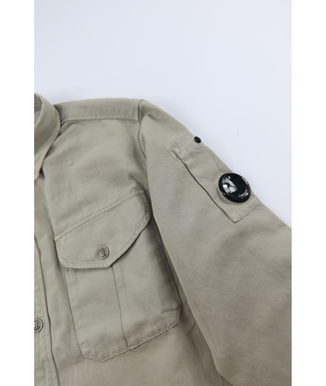 CP COMPANY Серая льняная кэжуал рубашка, фото 4