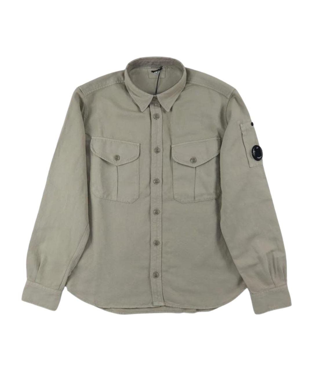 CP COMPANY Серая льняная кэжуал рубашка, фото 1