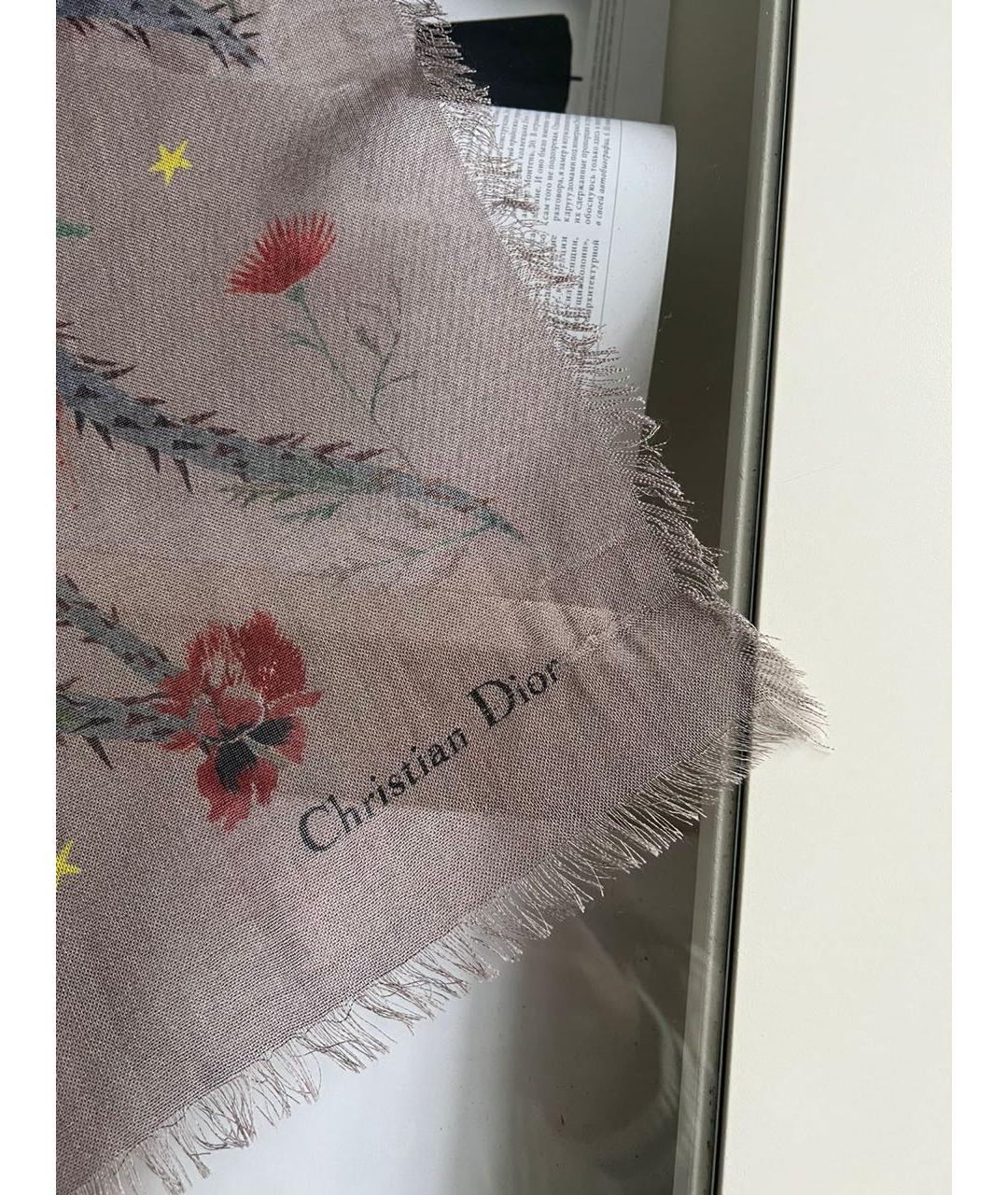 CHRISTIAN DIOR Мульти шарф, фото 6