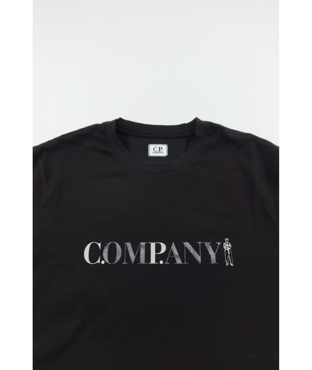 CP COMPANY Черная хлопковая футболка, фото 3