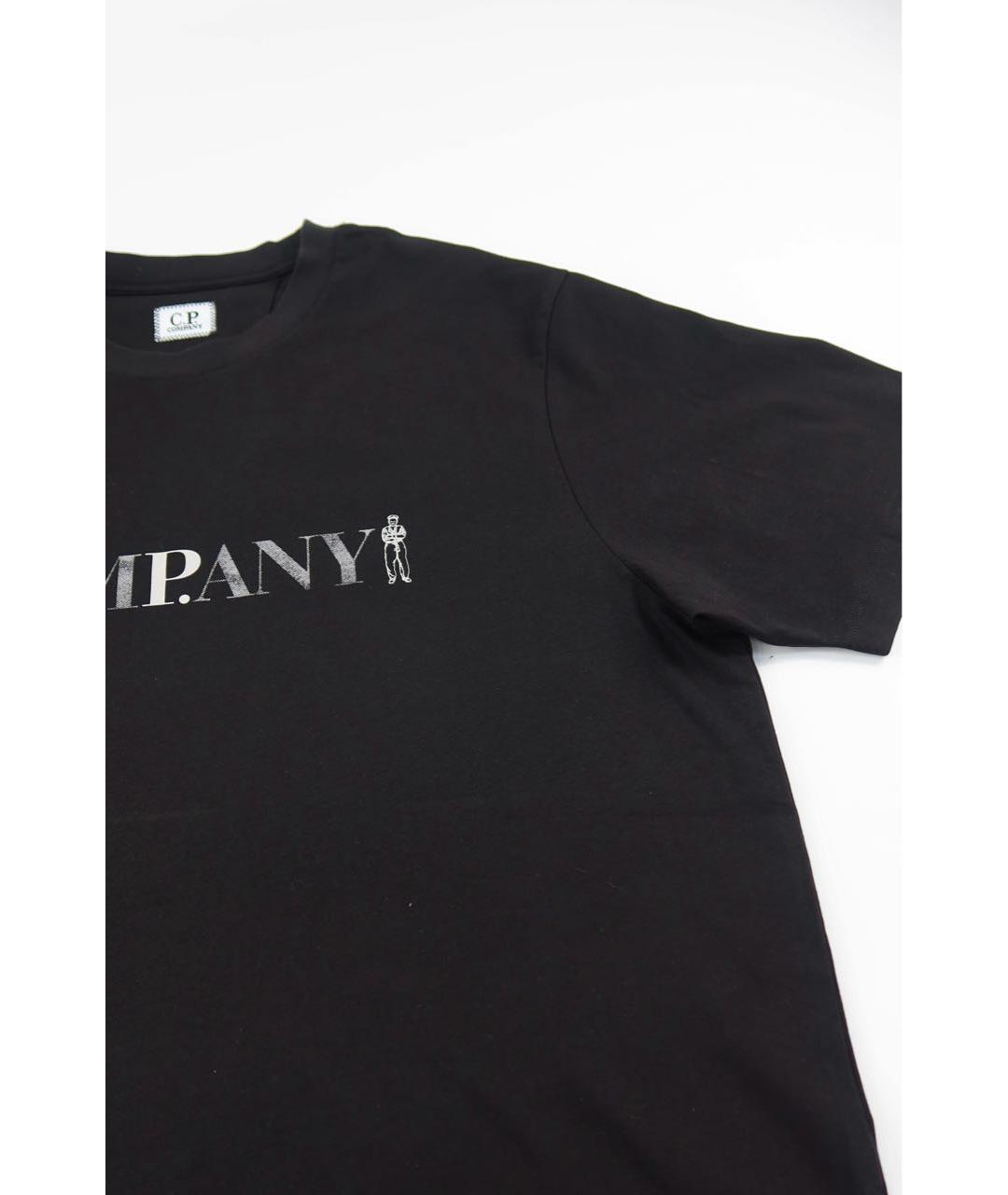CP COMPANY Черная хлопковая футболка, фото 2