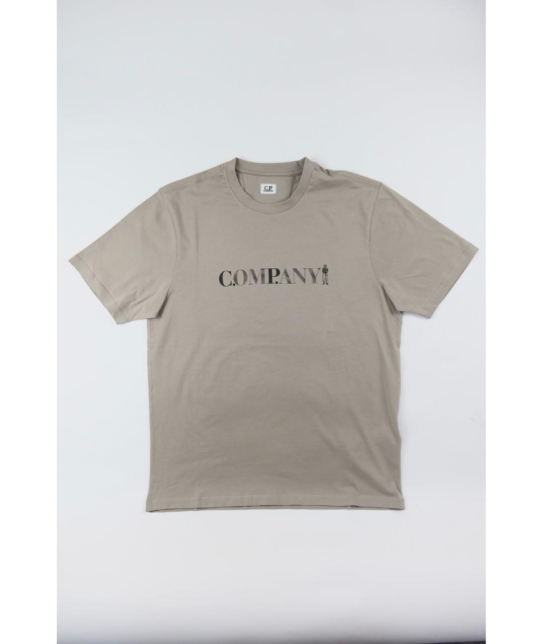 CP COMPANY Бежевая хлопковая футболка, фото 5