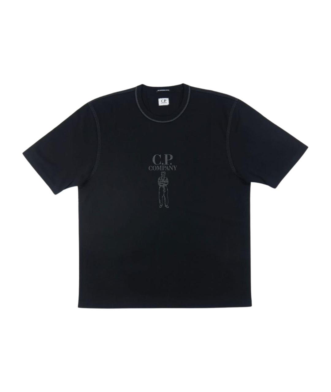 CP COMPANY Черная хлопковая футболка, фото 1