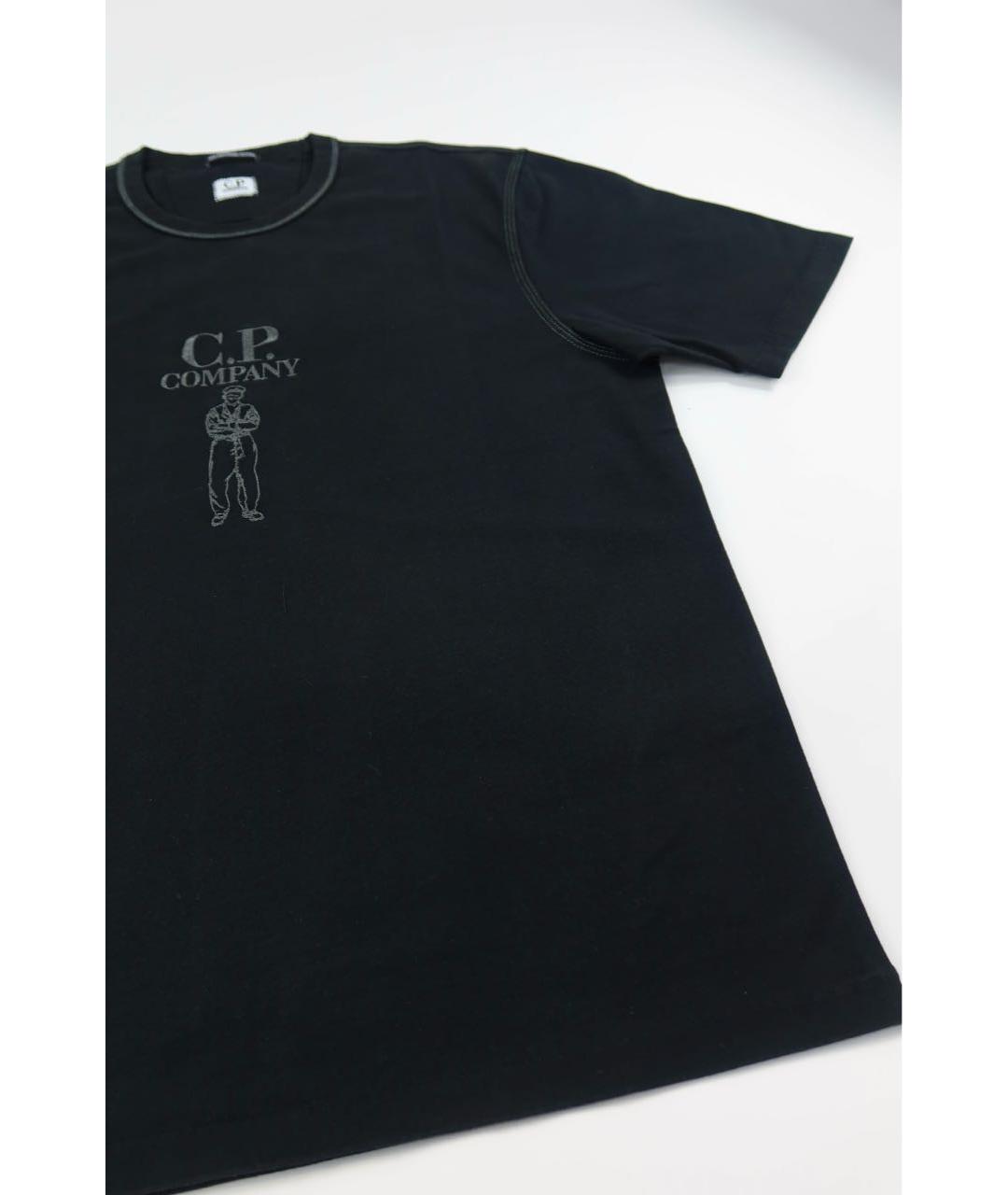 CP COMPANY Черная хлопковая футболка, фото 2