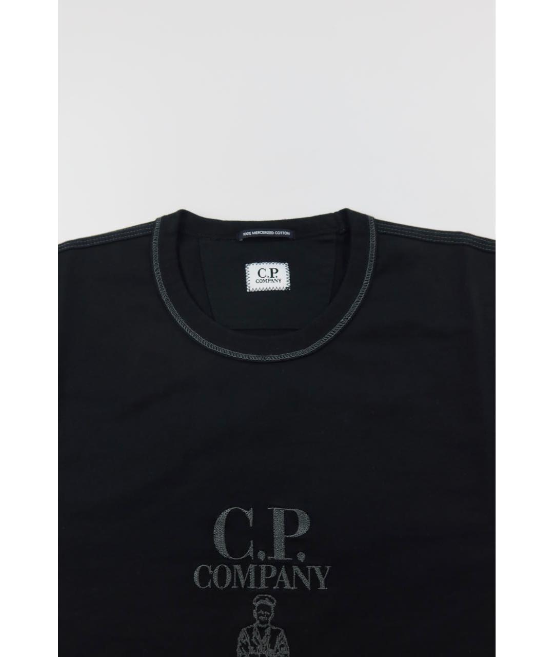 CP COMPANY Черная хлопковая футболка, фото 4