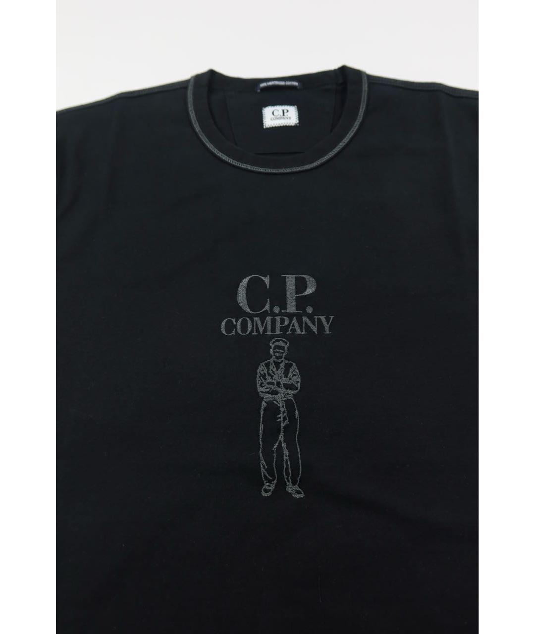 CP COMPANY Черная хлопковая футболка, фото 3