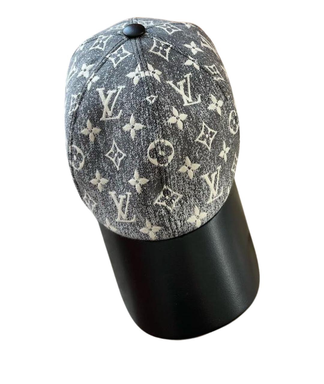 LOUIS VUITTON Серая кожаная кепка, фото 1