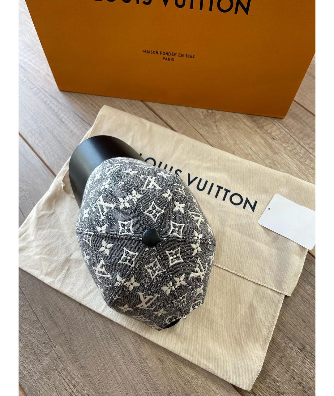 LOUIS VUITTON Серая кожаная кепка, фото 5