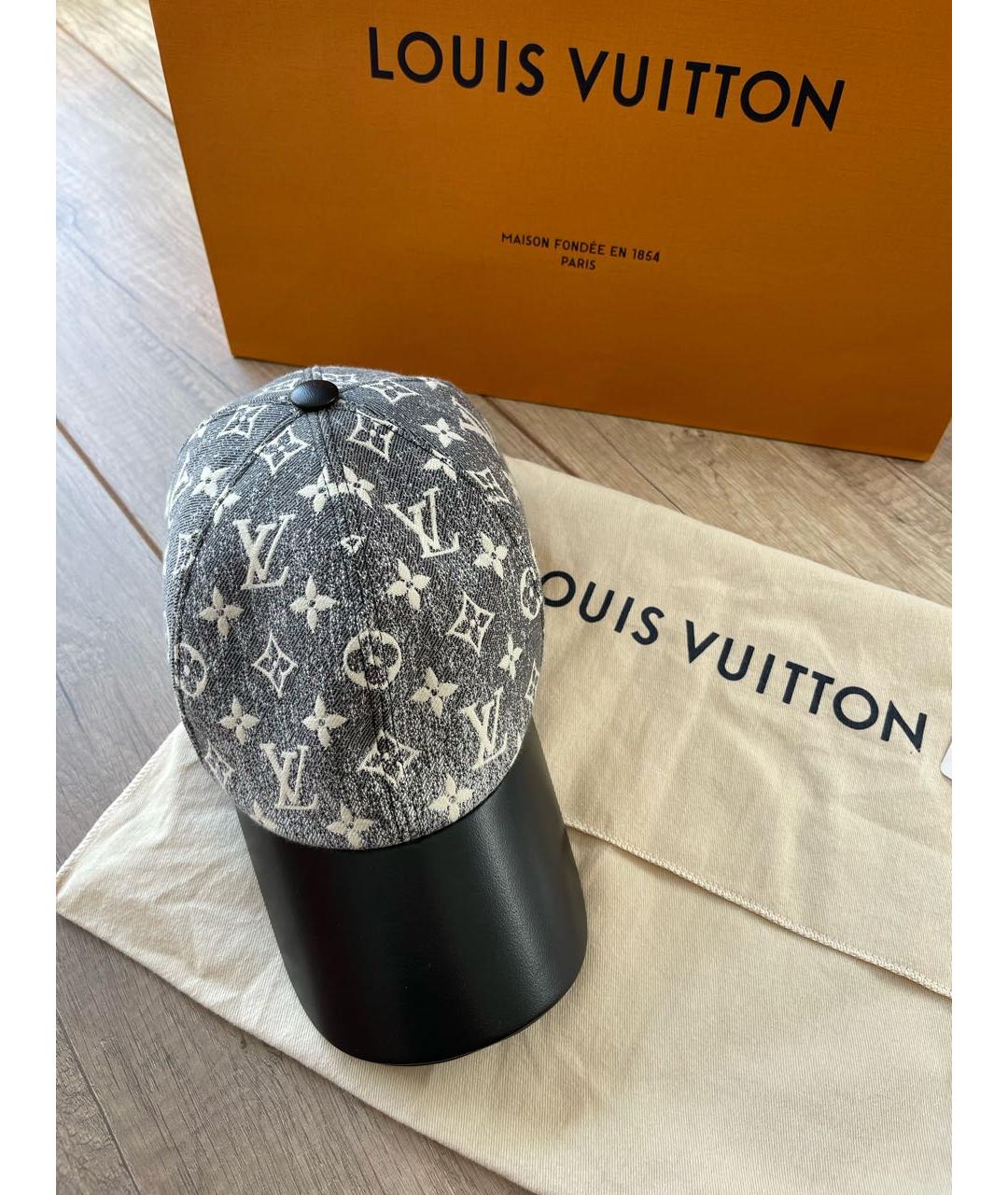 LOUIS VUITTON Серая кожаная кепка, фото 8