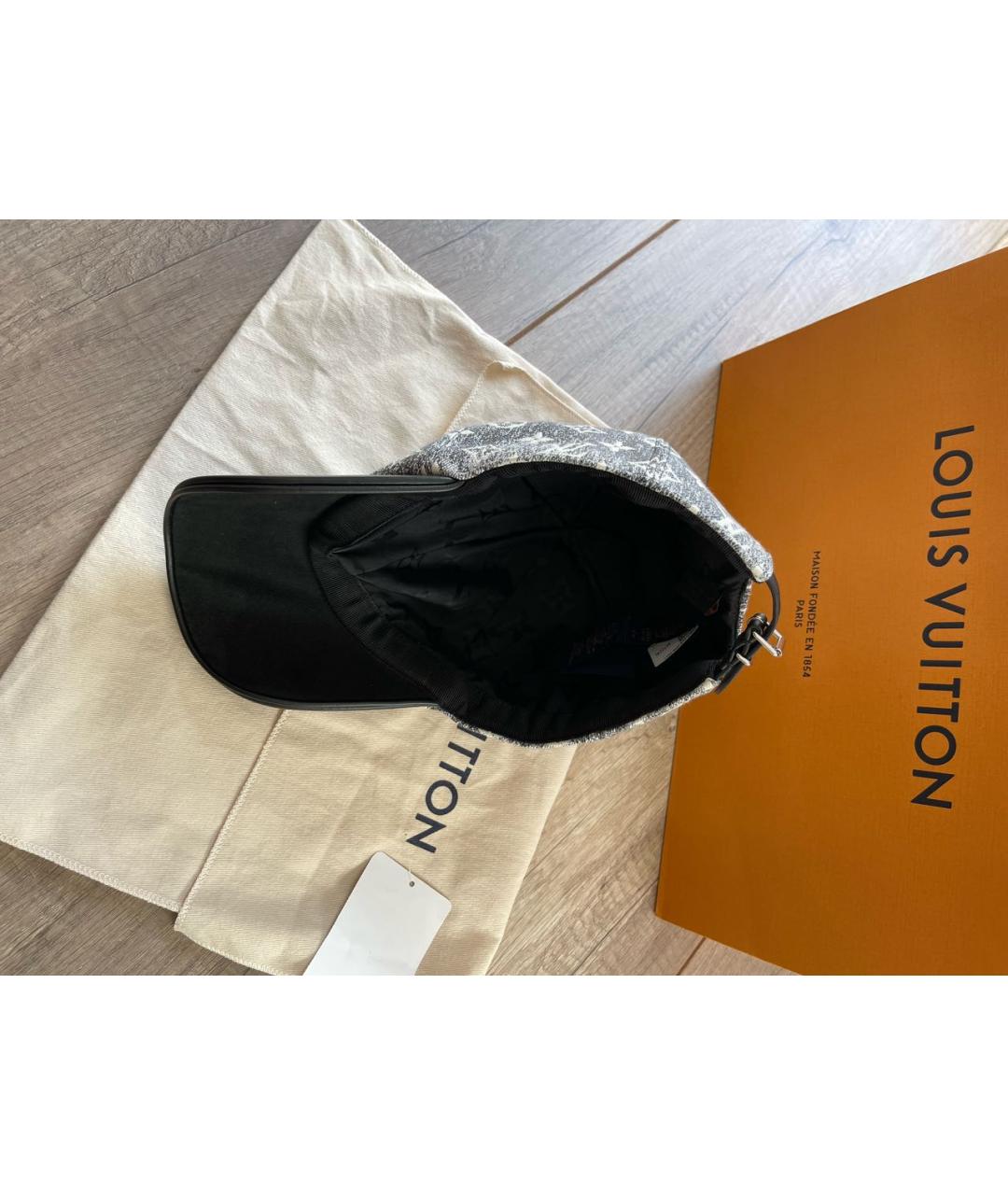 LOUIS VUITTON Серая кожаная кепка, фото 3
