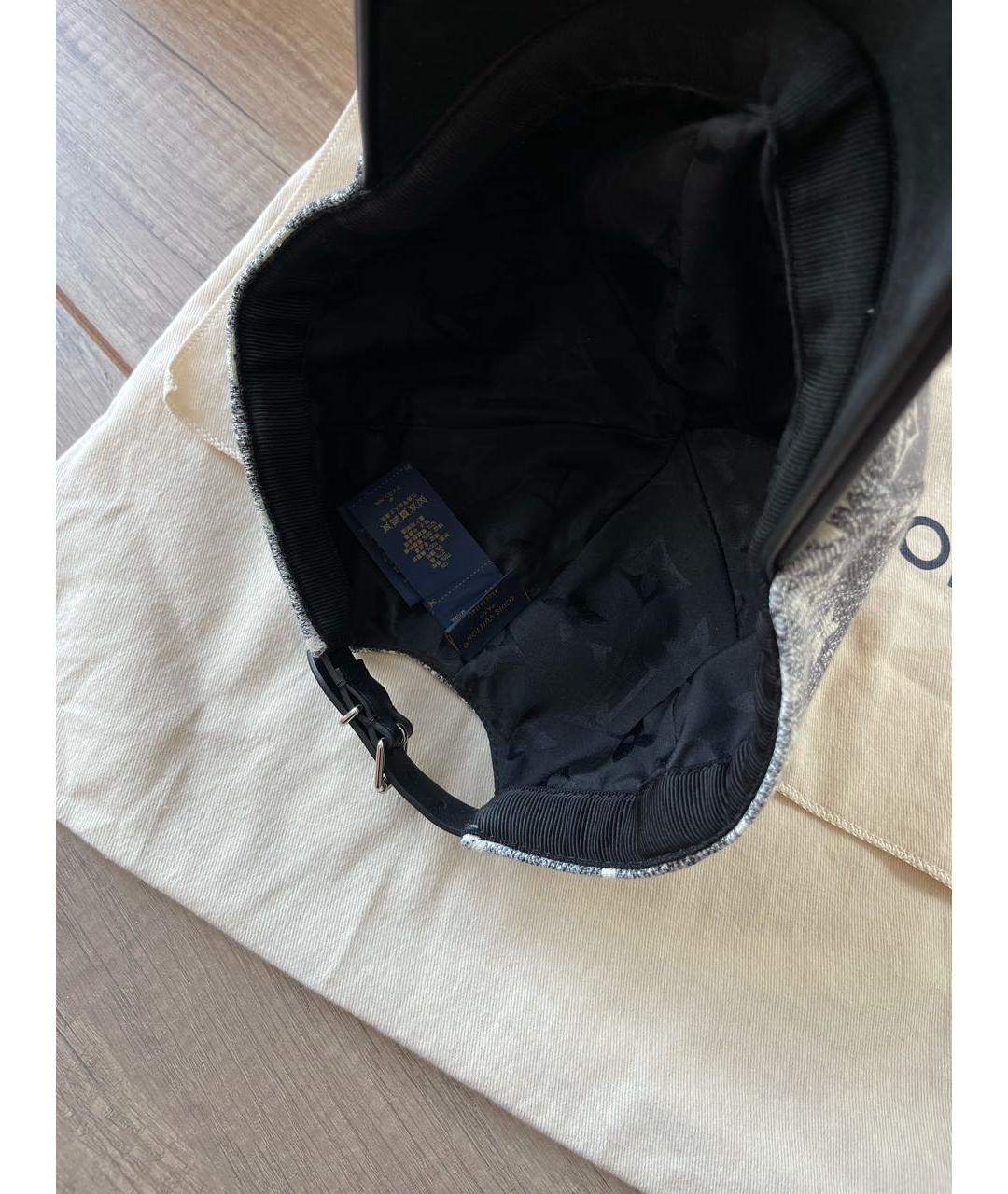 LOUIS VUITTON Серая кожаная кепка, фото 7